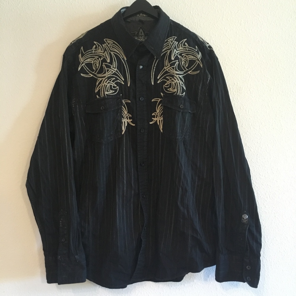 ROAR by Buckle Graphic Button-Down Shirt (XL)